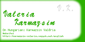 valeria karmazsin business card
